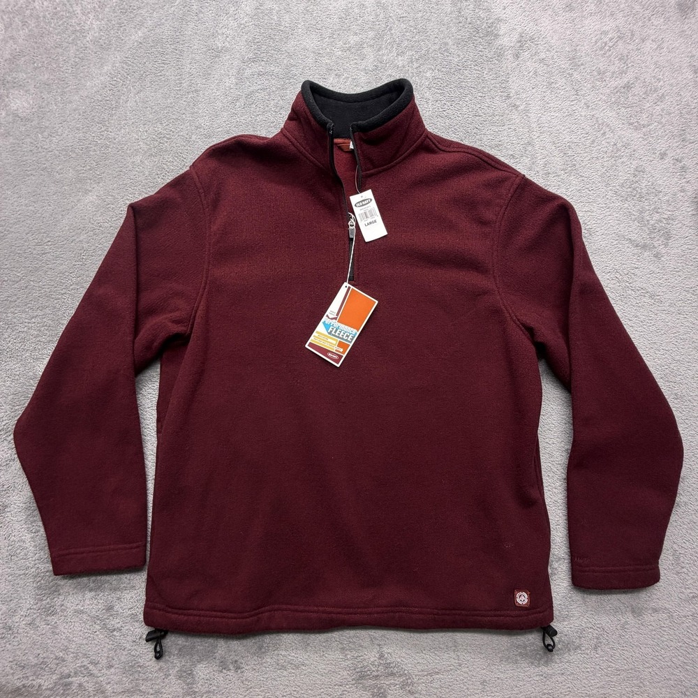 Old Navy Sweatshirt Mens L Red Mock Neck Pullover‎ 1/4 Zip Fleece Performance
